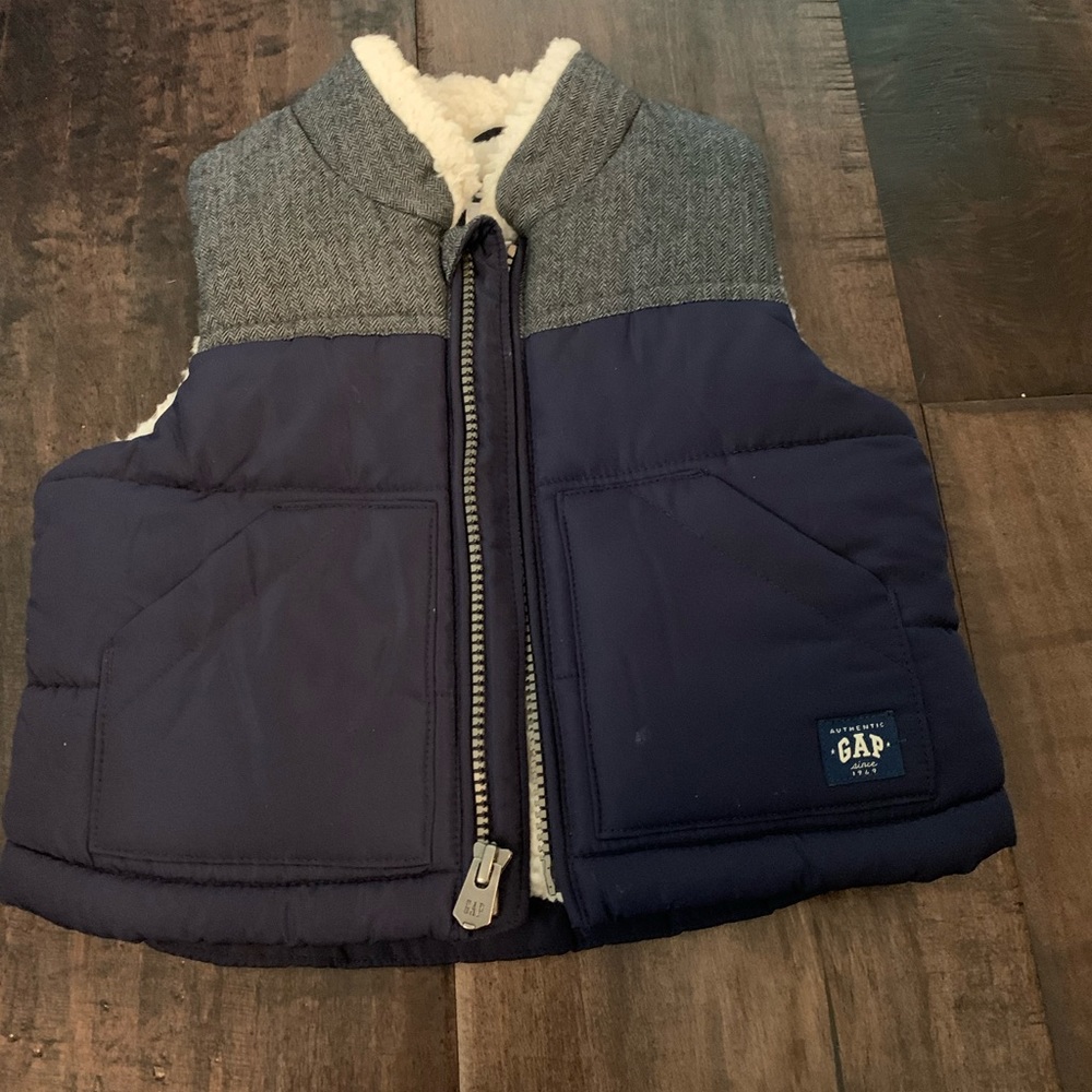 Baby GAP - size 6-12 months - Blue/Gray Vest